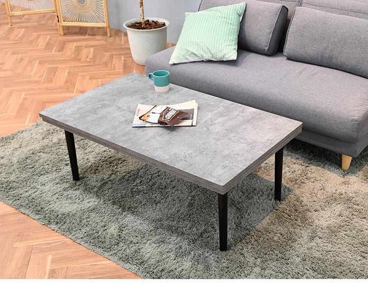 こたつテーブル コンクリート柄 幅105cm 節電 省エネ コタツ 炬燵 冬 コンパクト こたつテーブル ローテーブル インテリア 食卓 座卓 北欧 インテリア リビング ダイニング(代引不可)