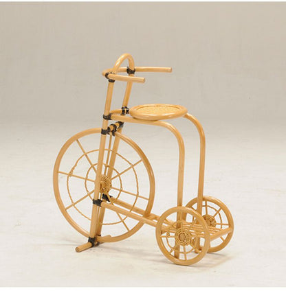 光製作所 自転車型 ラタン プランター 植物 植木鉢 天然木 木製 籐 おしゃれ アンティーク 和風 和室 玄関 収納(代引不可)