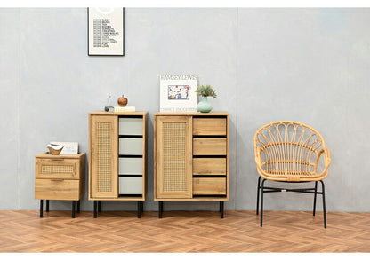 ラタン チェスト 幅60cm 天然ラタン 収納 引き出し ほぼ完成品 スチール脚 カゴメ編み おしゃれ 韓国インテリア リビング ダイニング 棚 木製 ラック コンパクト シンプル 北欧(代引不可)