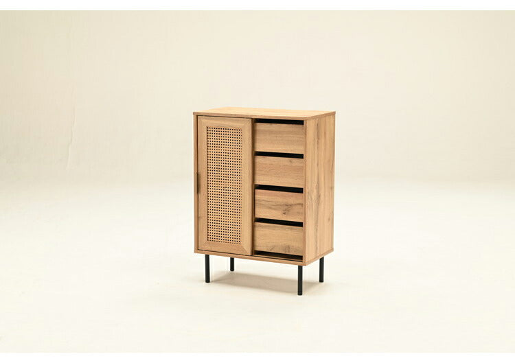 ラタン チェスト 幅60cm 天然ラタン 収納 引き出し ほぼ完成品 スチール脚 カゴメ編み おしゃれ 韓国インテリア リビング ダイニング 棚 木製 ラック コンパクト シンプル 北欧(代引不可)