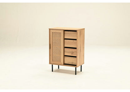 ラタン チェスト 幅60cm 天然ラタン 収納 引き出し ほぼ完成品 スチール脚 カゴメ編み おしゃれ 韓国インテリア リビング ダイニング 棚 木製 ラック コンパクト シンプル 北欧(代引不可)