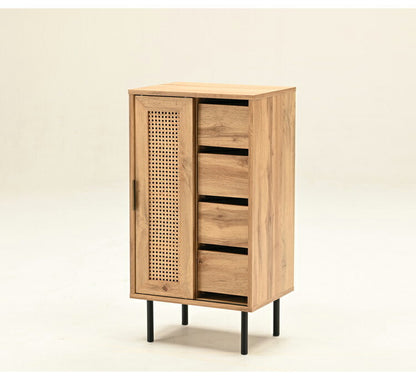 ラタン チェスト 幅45cm 天然ラタン 収納 引き出し ほぼ完成品 スチール脚 カゴメ編み おしゃれ 韓国インテリア リビング ダイニング 棚 木製 ラック コンパクト シンプル 北欧(代引不可)