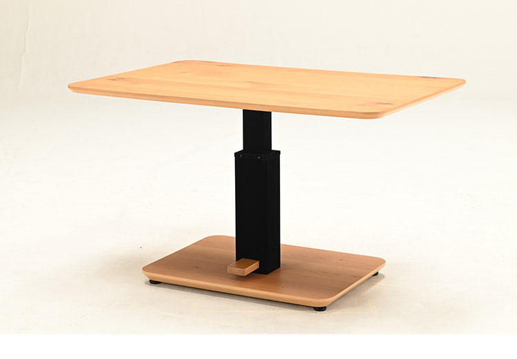 昇降式テーブル 幅120cm 突板 高級感 高さ調節可能 天然木 ダイニングテーブル リビングテーブル センターテーブル スチール ガス昇降 おしゃれ インテリア 北欧 リビング ダイニング(代引不可)