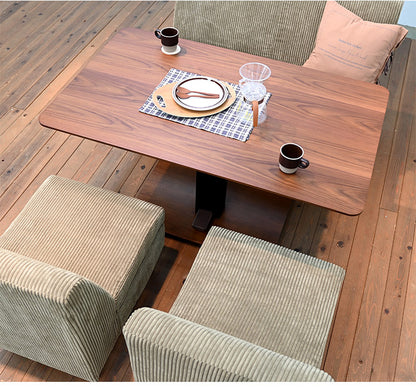 こたつテーブル 昇降式 幅120cm 突板 高級感 高さ調節可能 天然木 ダイニングテーブル リビングテーブル センターテーブル スチール ガス昇降 おしゃれ インテリア 北欧 リビング ダイニング(代引不可)