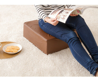 座布団 合皮 レザークッション 45×45×厚さ15cm 正方形 四角 角型 無地 レザー調 フェイクレザー 高反発 ウレタン 持ち運び スクエアクッション クッション 椅子 フロアクッション 座椅子 座布団