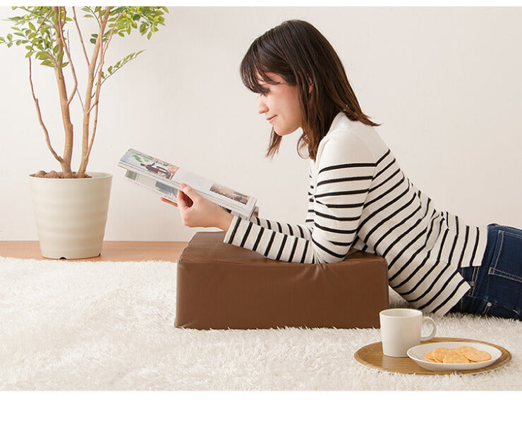 座布団 合皮 レザークッション 45×45×厚さ8cm 正方形 四角 角型 無地 レザー調 フェイクレザー 高反発 ウレタン 持ち運び スクエアクッション クッション 椅子 フロアクッション 座椅子 座布団