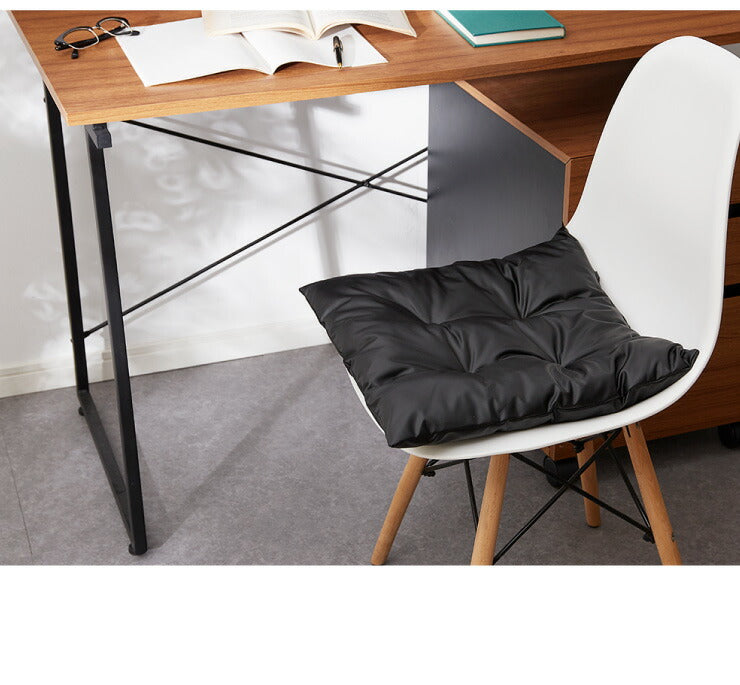 シートクッション レザー調 同色2枚セット 45×45 紐付き 合皮 フェイクレザー ひも付き 正方形 四角 無地 撥水 防刃 2枚セット おしゃれ クッション 座布団 フロアクッション 椅子 椅子用 いす用 チェアパッド