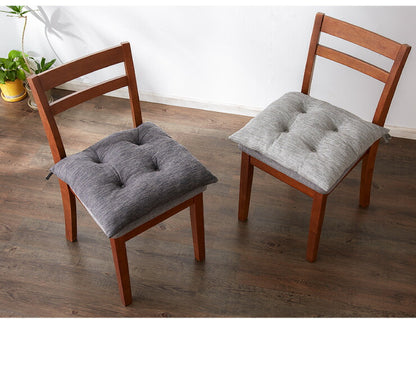 シートクッション 杢調 同色2枚セット 45×45 紐付き 洗える ウォッシャブル ひも付き 正方形 四角 かわいい おしゃれ クッション 座布団 フロアクッション 椅子 椅子用 いす用 チェアパッド