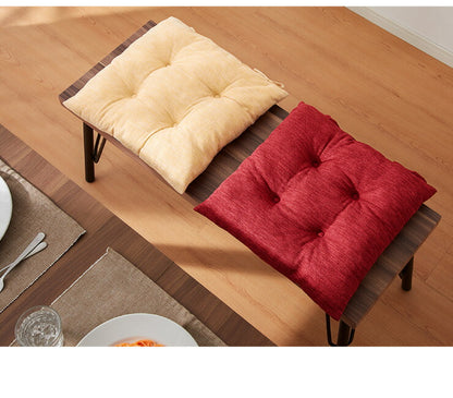 シートクッション 杢調 同色2枚セット 45×45 紐付き 洗える ウォッシャブル ひも付き 正方形 四角 かわいい おしゃれ クッション 座布団 フロアクッション 椅子 椅子用 いす用 チェアパッド