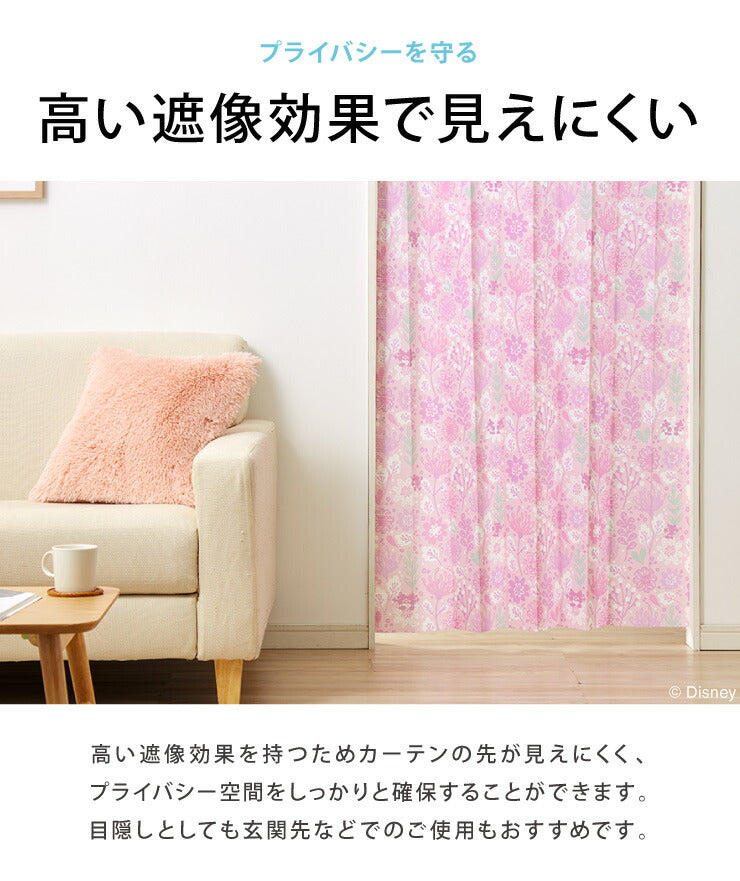 ディズニー 間仕切りカーテン 幅100 幅150 フリーカット アリス ミッキー ミニー 遮熱 遮光 保温 遮像 目隠し UVカット