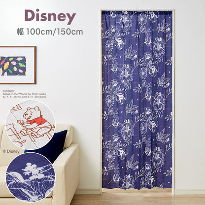 ディズニー 間仕切りカーテン 幅100 幅150 フリーカット プーさん ミッキー 遮熱 遮光 保温 遮像 目隠し UVカット パタパタ