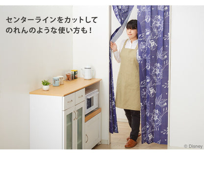 ディズニー 間仕切りカーテン 幅100 幅150 フリーカット プーさん ミッキー 遮熱 遮光 保温 遮像 目隠し UVカット パタパタ