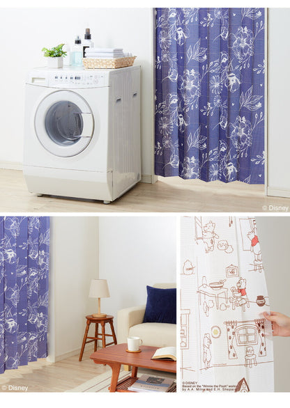 ディズニー 間仕切りカーテン 幅100 幅150 フリーカット プーさん ミッキー 遮熱 遮光 保温 遮像 目隠し UVカット パタパタ