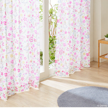 ディズニー カーテン 2枚セット 【3タイプ×4サイズ】 アリス ミッキー ミニー 厚地カーテン 幅100 丈110 丈135 丈178 丈200
