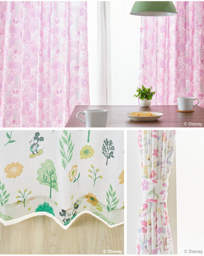 ディズニー カーテン 2枚セット 【3タイプ×4サイズ】 アリス ミッキー ミニー 厚地カーテン 幅100 丈110 丈135 丈178 丈200