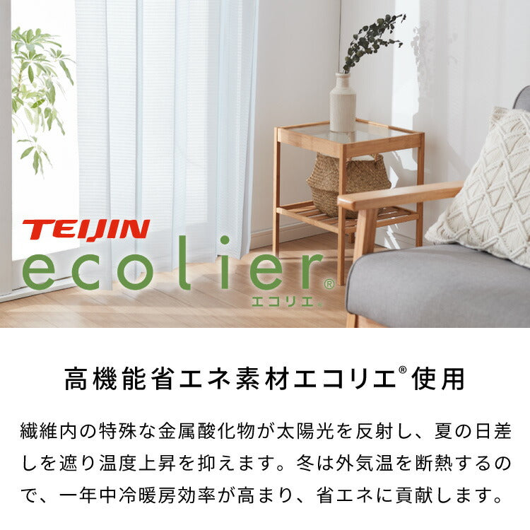 間仕切りカーテン フリーカット 幅100cm テイジン エコリエ使用 アコーディオンカーテン パタパタ 遮熱 遮光 保温 遮像 目隠し パーテーション UVカット つっぱり式 カーテン のれん 節電 洗濯可 エコ 省エネ おしゃれ