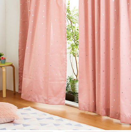 星柄 カーテン 2枚組 幅100cm 2級遮光 3級遮光 スター ドレープ 洗える ウォッシャブル 2枚セット おしゃれ 日よけ(代引不可)