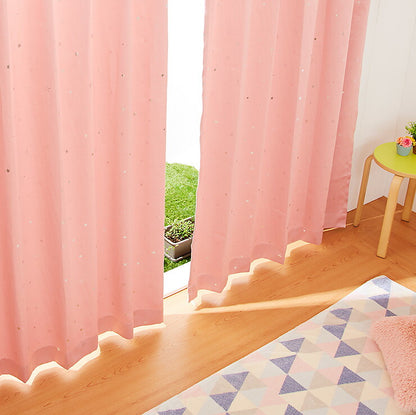 星柄 カーテン 2枚組 幅100cm 2級遮光 3級遮光 スター ドレープ 洗える ウォッシャブル 2枚セット おしゃれ 日よけ(代引不可)