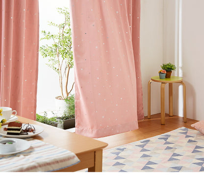 星柄 カーテン 2枚組 幅100cm 2級遮光 3級遮光 スター ドレープ 洗える ウォッシャブル 2枚セット おしゃれ 日よけ(代引不可)