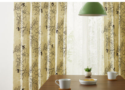 カーテン ディズニー disney 4枚セット ミッキー ミッキーマウス ミニー ミニーマウス ラインリーフ ドレープ レース 幅100(代引不可)