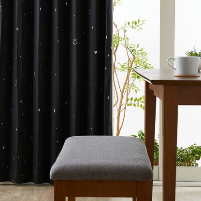 カーテン ディズニー disney 4枚セット ミッキー ミッキーマウス ミッキー柄 スター柄 遮光 ドレープ レースカーテン付き おしゃれ 幅100 洗える ウォッシャブル 新生活 一人暮らし (代引不可)