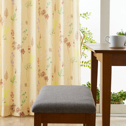 カーテン ディズニー disney 4枚セット くまのプーさん プーさん 柄物 ドレープ レースカーテン付き 幅100 洗える おしゃれ(代引不可)