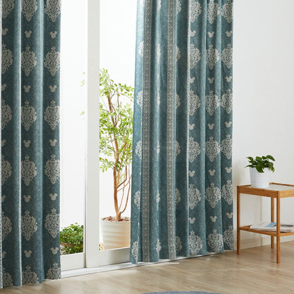 カーテン ディズニー disney 2枚セット ミッキー ミッキーマウス ミッキー柄 オーナメント 遮光三級 遮光 ドレープ おしゃれ 幅100 洗える ウォッシャブル 新生活 一人暮らし (代引不可)