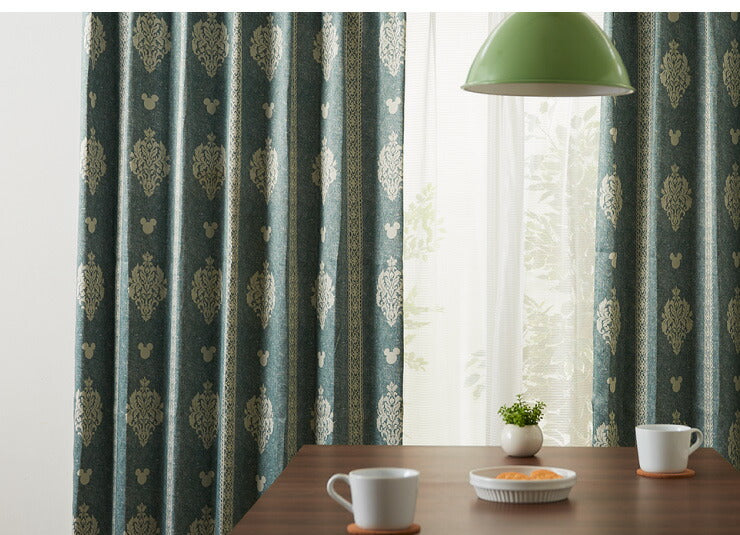 カーテン ディズニー disney 2枚セット ミッキー ミッキーマウス ミッキー柄 オーナメント 遮光三級 遮光 ドレープ おしゃれ 幅100 洗える ウォッシャブル 新生活 一人暮らし (代引不可)