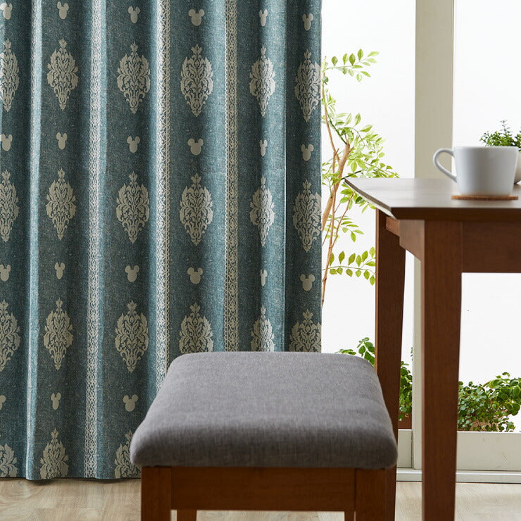 カーテン ディズニー disney 2枚セット ミッキー ミッキーマウス ミッキー柄 オーナメント 遮光三級 遮光 ドレープ おしゃれ 幅100 洗える ウォッシャブル 新生活 一人暮らし (代引不可)