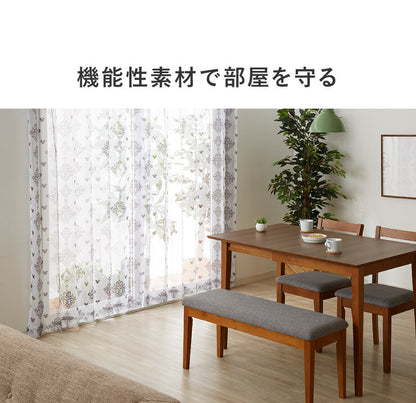 レースカーテン ディズニー disney 2枚セット ミッキー ミッキーマウス オーナメント 遮像 UVカット カーテン 幅100 洗える(代引不可)