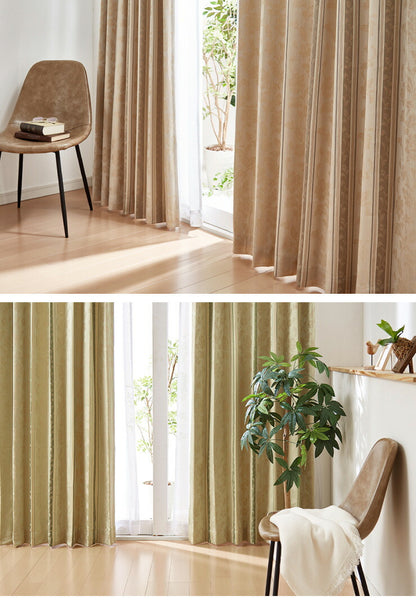 遮光カーテン 【2カラー×9サイズ】 ジャガード エレガント 遮光3級 ウォッシャブル 裏地付き 形状記憶 カーテン 洗える 北欧(代引不可)