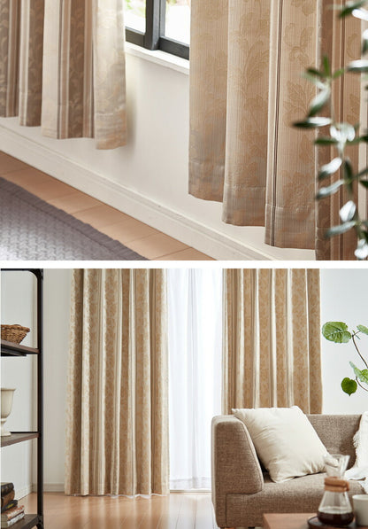 遮光カーテン 【2カラー×9サイズ】 ジャガード エレガント 遮光3級 ウォッシャブル 裏地付き 形状記憶 カーテン 洗える 北欧(代引不可)