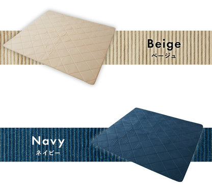 ラグ カーペット 正方形 コーデュロイ 190×190 厚手 おしゃれ 2畳 撥水加工 滑り止め 約1.5cm厚 防音 省エネ ウレタン クッション グレー ピンク ベージュ ネイビー