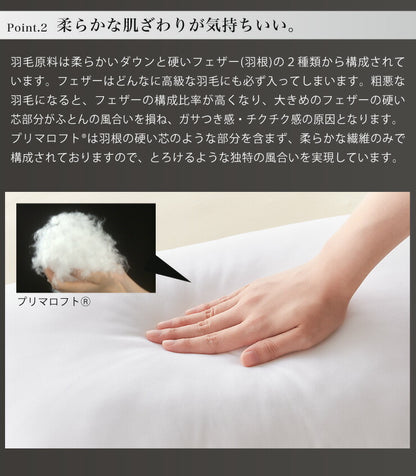 枕 Primaloft Harmony 洗える プリマロフト ウォッシャブル 43×63 人工羽毛 丸洗い可能