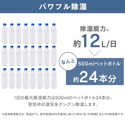 衣類乾燥除湿機 アイリスオーヤマ コンプレッサー式 ホワイト IJC-M120-W 空調家電 コンプレッサー式衣類乾燥除湿機 梅雨対策 部屋干し 家庭用 省エネ 室内干対策 ニオイ対策