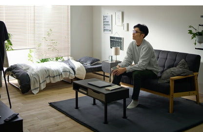 アイリスオーヤマ ラ・クッションラグ マイクロムートンタイプ 185×185cm グレー ACRM-1818 ラグ ラグマット カーペット IRIS OYAMA