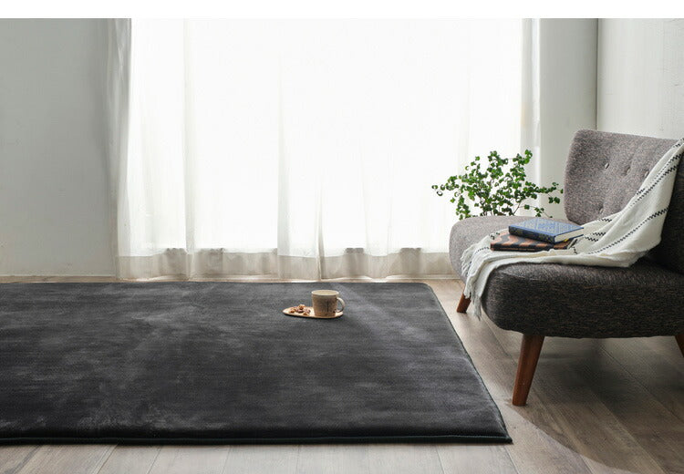 アイリスオーヤマ ラ・クッションラグ マイクロムートンタイプ 185×240cm グレー ACRM-1824 ラグ ラグマット カーペット IRIS OYAMA