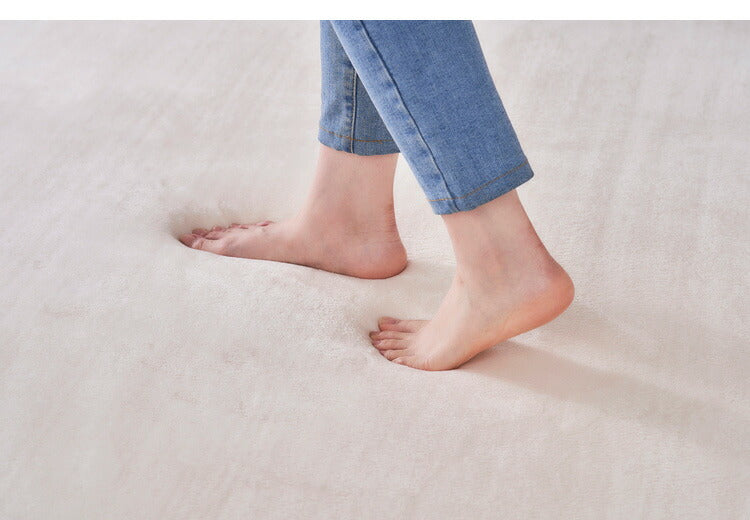 アイリスオーヤマ ラ・クッションラグ マイクロムートンタイプ 185×240cm アイボリー ACRM-1824 ラグ ラグマット カーペット IRIS OYAMA