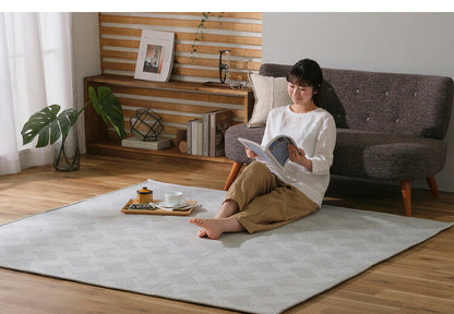 アイリスオーヤマ ジャカードラグ 185×185cm グレー ORG-J1818 ラグ ラグマット カーペット IRIS OYAMA