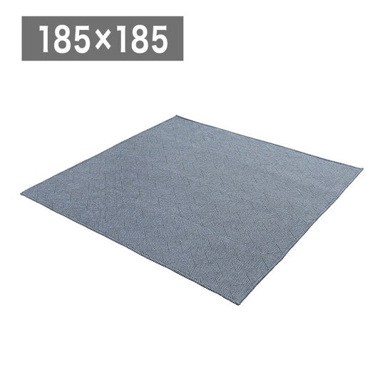 アイリスオーヤマ ジャカードラグ 185×185cm ネイビー ORG-J1818 ラグ ラグマット カーペット IRIS OYAMA