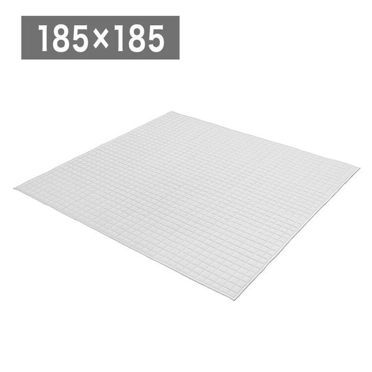 アイリスオーヤマ 杢天竺キルトラグ 185×185cm グレー ORG-M1818 ラグ ラグマット カーペット IRIS OYAMA