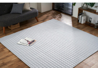 アイリスオーヤマ 杢天竺キルトラグ 185×185cm グレー ORG-M1818 ラグ ラグマット カーペット IRIS OYAMA