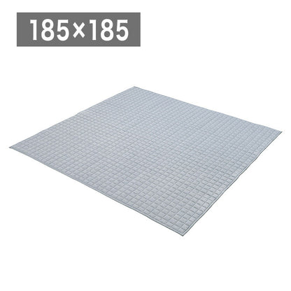 アイリスオーヤマ 杢天竺キルトラグ 185×185cm ブルー ORG-M1818 ラグ ラグマット カーペット IRIS OYAMA