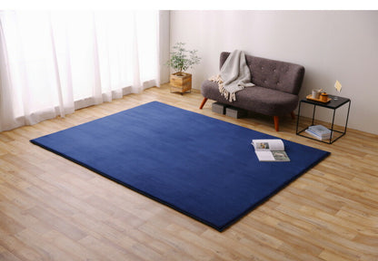 アイリスオーヤマ ラ・クッションラグ リバーシブルタイプ 185×240cm ネイビー ACRR-CM1824 ラグ ラグマット カーペット IRIS OYAMA