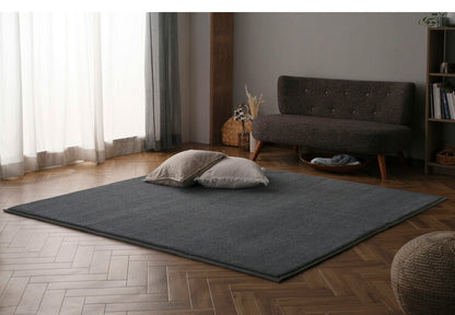 アイリスオーヤマ 杢ラビットファー調ラグ 185×185cm グレー ORG-R1818 ラグ ラグマット カーペット IRIS OYAMA