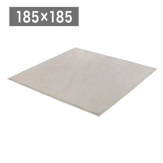 アイリスオーヤマ 杢ラビットファー調ラグ 185×185cm ベージュ ORG-R1818 ラグ ラグマット カーペット IRIS OYAMA