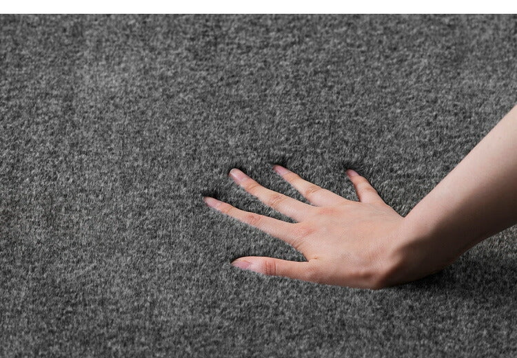 アイリスオーヤマ 杢ラビットファー調ラグ 185×240cm グレー ORG-R1824 ラグ ラグマット カーペット IRIS OYAMA