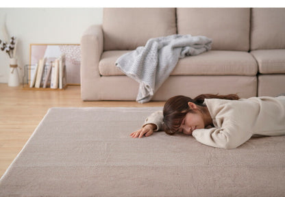 アイリスオーヤマ 杢ラビットファー調ラグ 185×240cm ベージュ ORG-R1824 ラグ ラグマット カーペット IRIS OYAMA