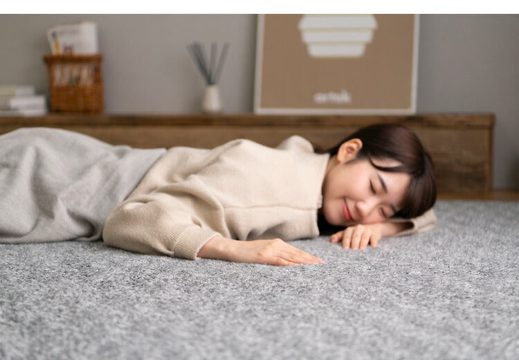 アイリスオーヤマ 杢シープ調ラグ 185×185cm グレー ORG-S1818 ラグ ラグマット カーペット IRIS OYAMA