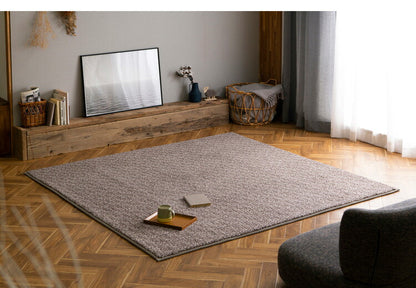 アイリスオーヤマ 杢シープ調ラグ 185×185cm ブラウン ORG-S1818 ラグ ラグマット カーペット IRIS OYAMA